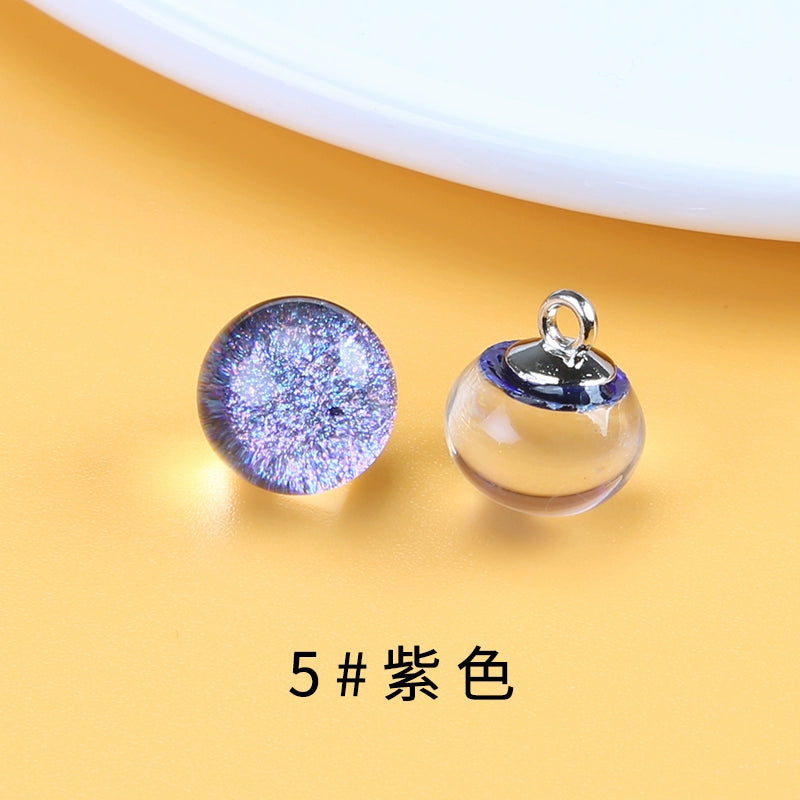 3489★ Camisa Camisa Botón de Cristal Redondo Transparente Superior Botón de Gasa Botón Decorativo Versátil Botón de Mujer de Alta Gama