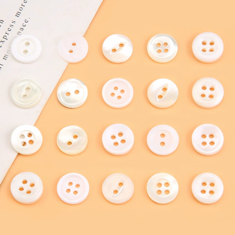 3310★  White shell buttons versatile exquisite high-end shirt POLO shirt buttons small buttons for men's and women's shirts and clothes