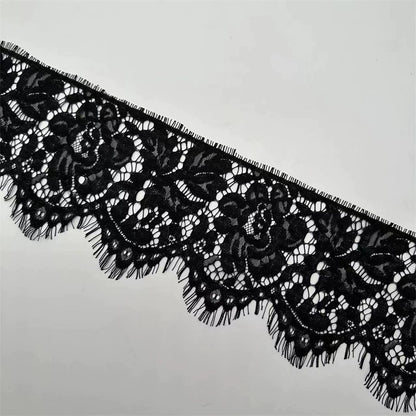 3769 largeur 14,5 cm exquise ligne osseuse unilatérale cils dentelle tissu bricolage décoratif rideaux robe de mariée accessoires