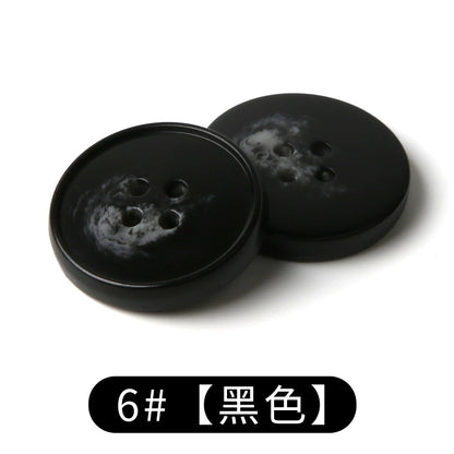 3447★  suit buttons round resin coat button trench coat jacket top versatile clothes white men's and women's black buttons