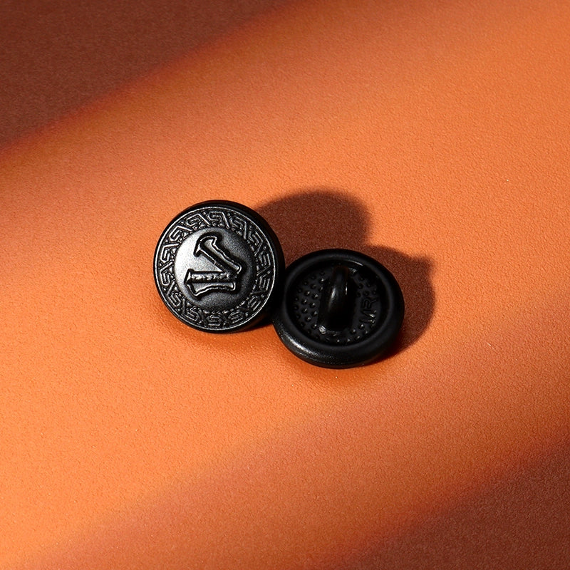 3406★  Black metal shirt buttons women's clothes exquisite round buttons versatile shirt cuffs neckline high-end buttons men