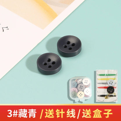 3365★  High-end color shirt resin button round versatile men's and women's clothes shirt chiffon shirt small button accessories buttons