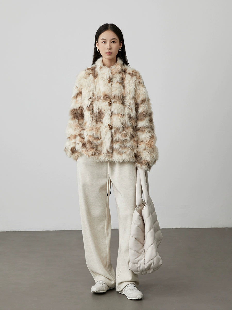 [Miss Bird] CAREMIND Chaqueta corta de felpa cálida y perezosa con temperamento respetuoso con el medio ambiente, chaqueta de algodón de piel de invierno 