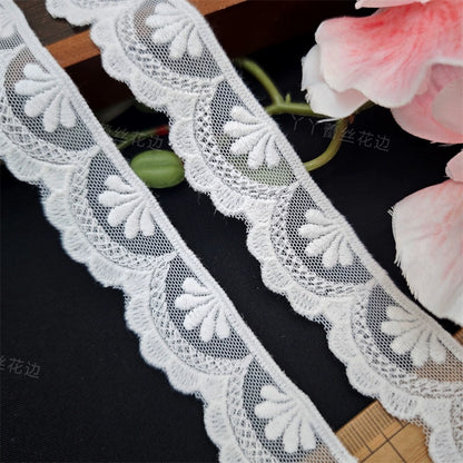 3807 Exquisitos accesorios de ropa de encaje bordado de malla, puños de ropa hechos a mano DIY, ropa de bebé, encaje Lolita