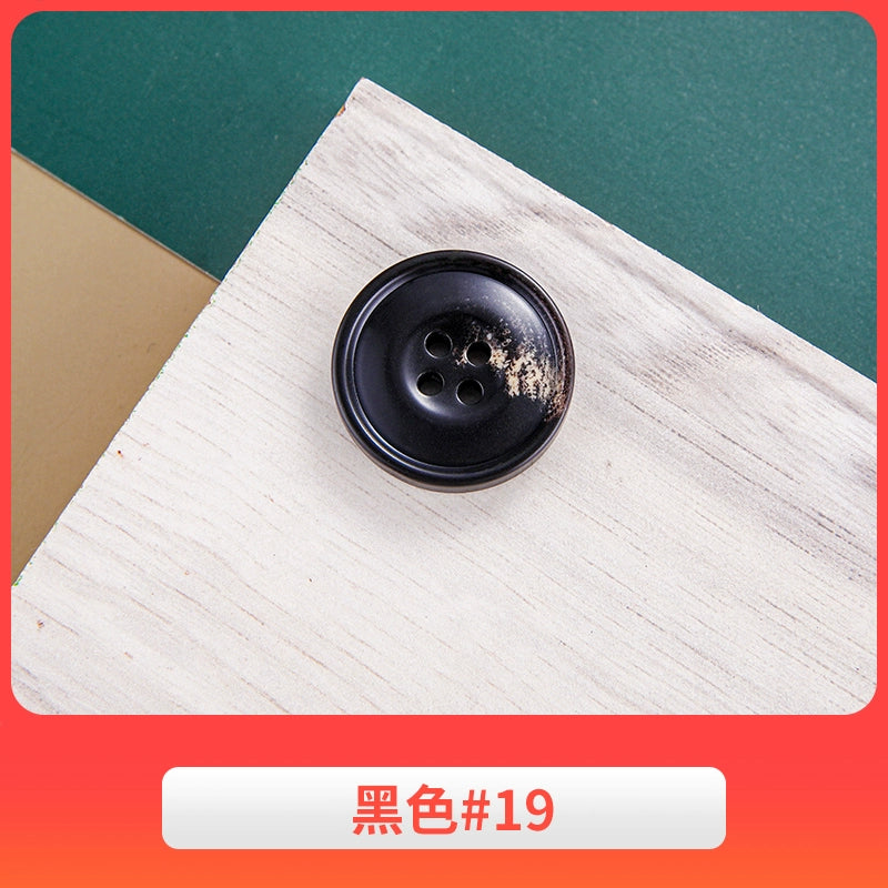 3444★ Gabardina negra con botones redondos para hombre, traje de pantalón, botones versátiles para mujer, ropa de traje