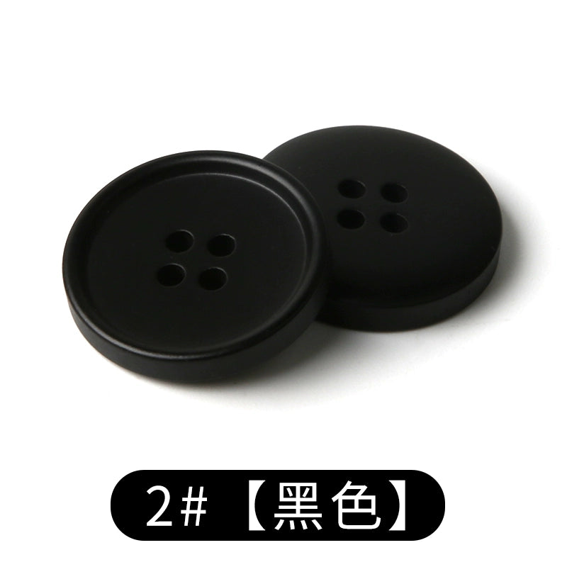 3447★  suit buttons round resin coat button trench coat jacket top versatile clothes white men's and women's black buttons