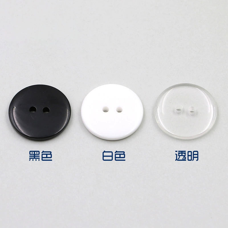 3495★ Botones Especiales Resina Transparente Dos Ojos Cuatro Ojos Botón de Pan Botón de Camisa Botón de Camisa de Primavera y Verano Botón de Suéter de Chaqueta