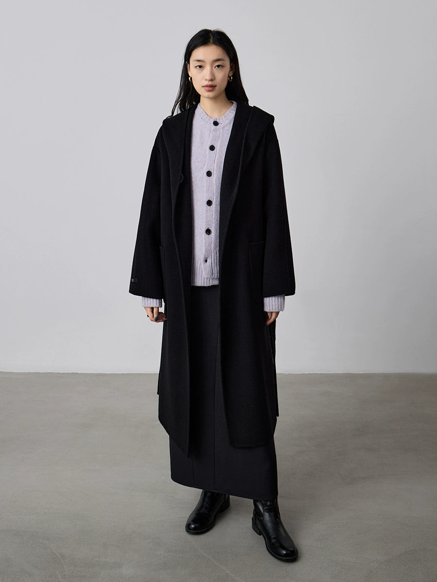 [Special Price] Purple Cardigan Irregular Design Sweater Small Lazy Crew Neck Knitted Jacket Top