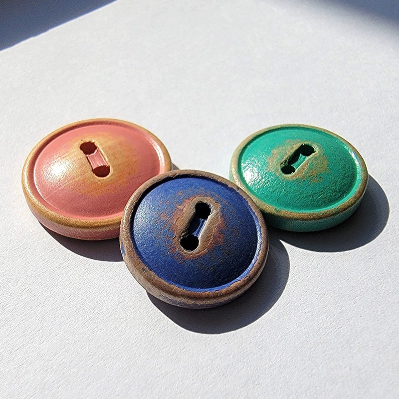 3376★  Natural retro wood buttons high-end shirt shirt cardigan buttons pants Japanese decorative small buttons