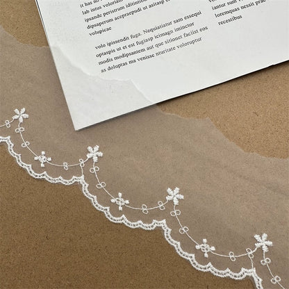 3811 Accesorios de encaje bordado blanco japonés y coreano, accesorios de decoración de ropa DIY, materiales hechos a mano DIY, accesorios de ropa