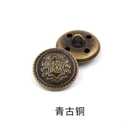3248★  Men's jacket, suit button, shirt round button, hand sewn button, versatile retro ancient silver metal copper button button.