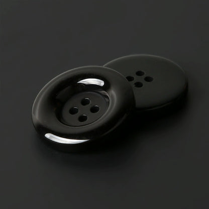 3446★ Botones redondos negros para abrigo, moda femenina, versátil, de lana, para suéter, chaqueta, cárdigan, gabardina, botones pequeños