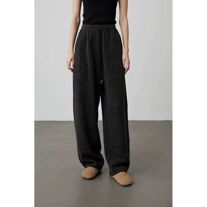 [Scimitar sweatpants] CAREMIND beige wide-leg casual pants autumn and winter straight sweatpants trousers children