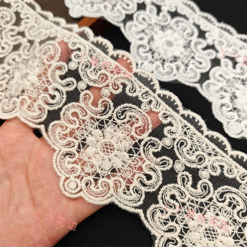 3825 ancho 8,5 cm malla bordado encaje accesorios de encaje DIY hecho a mano ropa interior de mujer bordado tela de malla accesorios de ropa