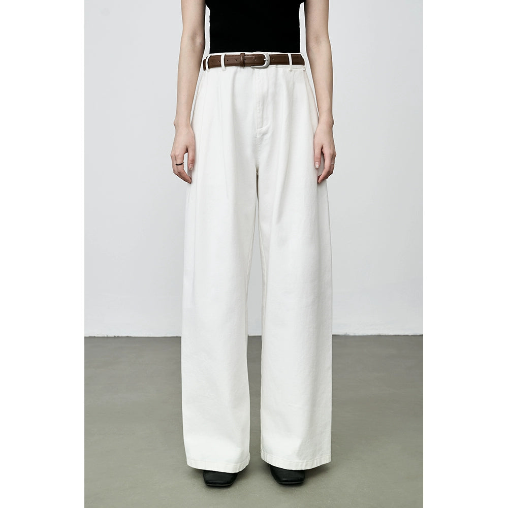 Pantalones vaqueros de pierna ancha y cintura alta CAREMIND para mujer 2024 nuevos pantalones ajustados rectos con forma de pera 