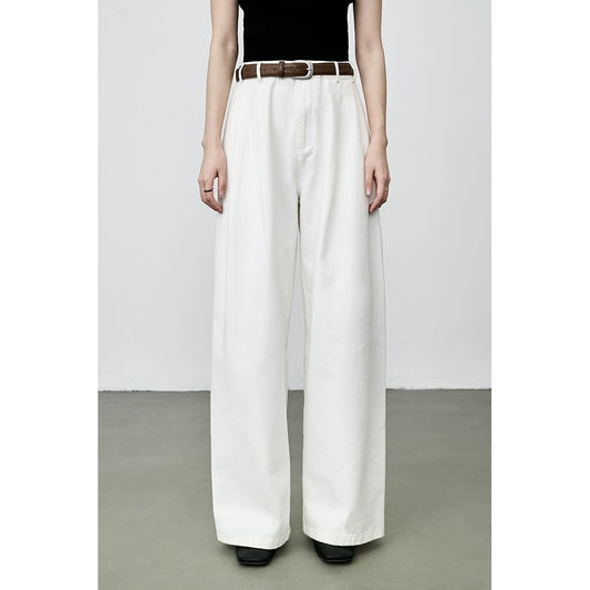 Pantalones vaqueros de pierna ancha y cintura alta CAREMIND para mujer 2024 nuevos pantalones ajustados rectos con forma de pera 