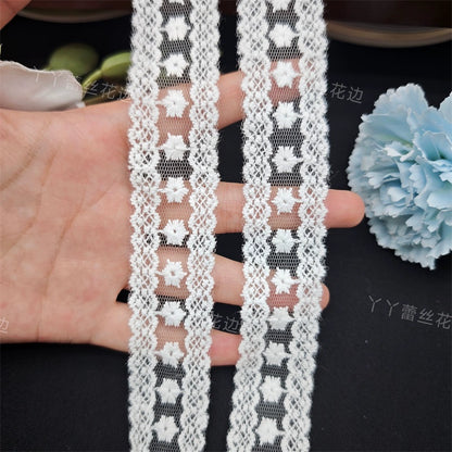 3808 Nuevos accesorios de ropa de encaje bordado de malla, materiales de tela hechos a mano para bricolaje, ropa de bebé, encaje Lolita