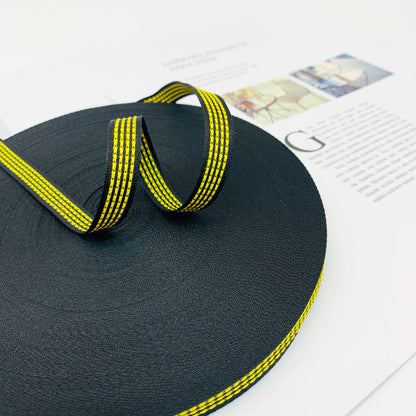 Cinta de punto de salto de 1 cm con rayas de color, cinta de ribete para ropa, cinta de prensado para bordes, cinta de jacquard, accesorios para ropa