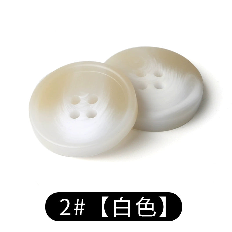 3450★ Accesorios de ropa versátiles Botón de abrigo de resina redondo Botón superior de chaqueta de gabardina Botones de traje negro para hombres y mujeres