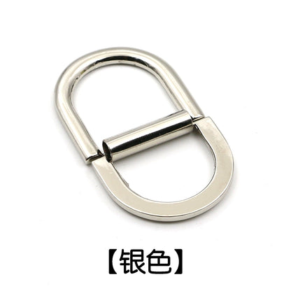 3523★ Botón de metal Botón en D, botón de ajuste del cinturón del abrigo de mujer Anillo en D Botón en D, botón de la correa de la mochila del equipaje