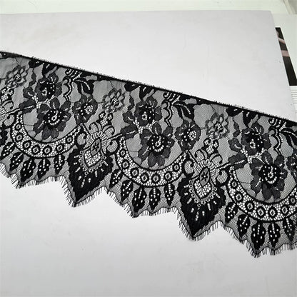 Encaje de malla unilateral de 26 cm de ancho, 3742, para ropa, vestidos de novia, cortinas y accesorios de decoración del hogar.