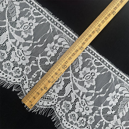 Encaje fino exquisito de 3775 cm de ancho y 16 cm de ancho, hecho a mano, para accesorios de ropa, faldas y cortinas.