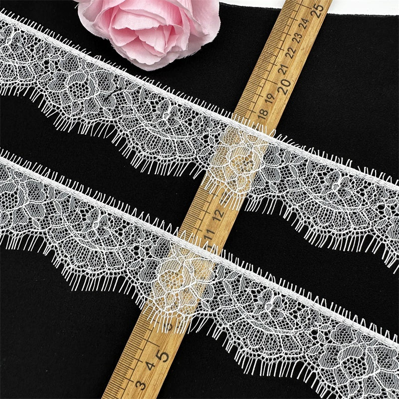 3777 ancho 4-5cm exquisito encaje de pestañas pequeñas DIY tela hecha a mano ropa interior falda cuello accesorios decorativos