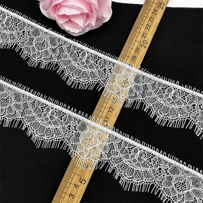 3777 ancho 4-5cm exquisito encaje de pestañas pequeñas DIY tela hecha a mano ropa interior falda cuello accesorios decorativos