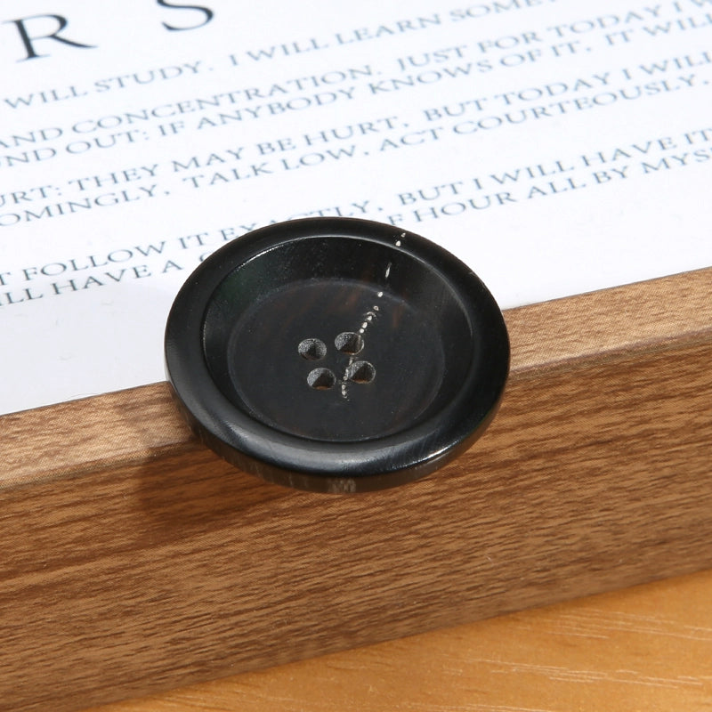 3463★ Botones de cuerno real para hombre, traje, chaqueta, pantalón, botones de alta gama, abrigo de cachemira para mujer, botones negros Daquan