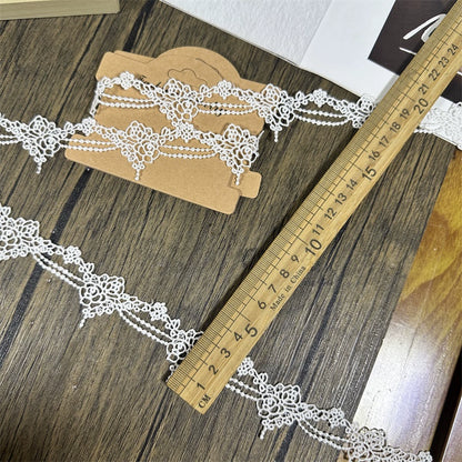 3667 Cortinas Ropa Encaje Accesorios de Encaje Vestido Lolita Collar Bolso Zapatos y Sombreros DIY Encaje Bordado Hecho a Mano