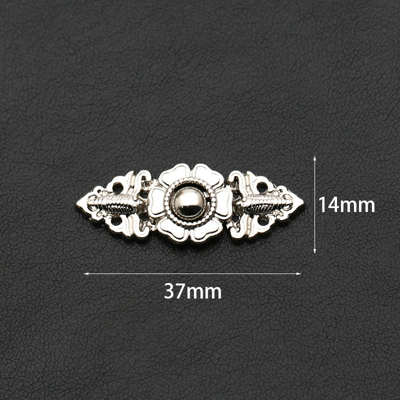 3501★ Hebilla antigua de metal para cheongsam Hanfu, hebilla antigua, hebilla de cuello con botón retro, accesorios para ropa