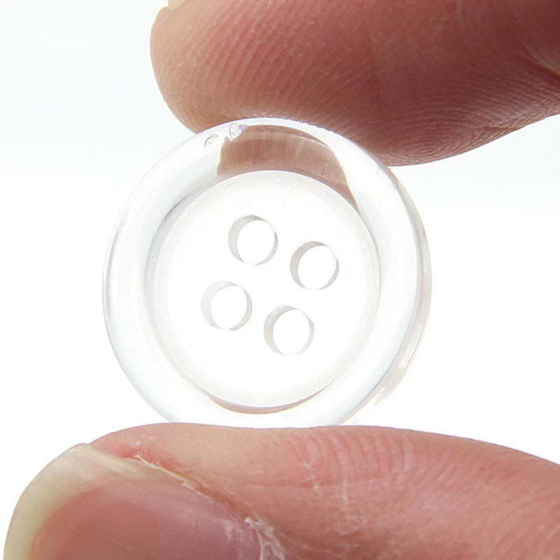 3493★ Botones de resina transparentes de cuatro ojales para camisa de hombre, botones versátiles hechos a mano para pantalones, ropa de mujer, botones de almohadilla, botones de edredón