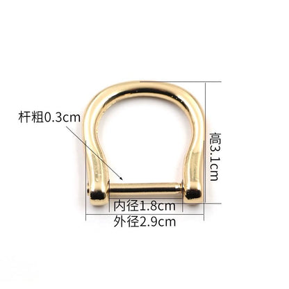 3518★ Botones para bolsos de mujer, accesorios para bolsos, tornillos, herrajes, hebillas metálicas DIY, tornillos, botones D, botones de ajuste, botones de herradura