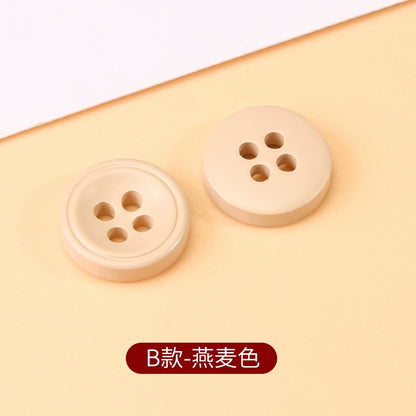 3403★  Color round four-eye shirt buttons children's sweater cardigan versatile buttons clothes jacket high-end button accessories