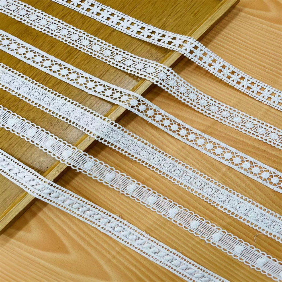 3834 Venta caliente de una variedad de exquisitos y asequibles accesorios de bricolaje de encaje suave accesorios de ropa de algodón puro encaje bordado soluble en agua