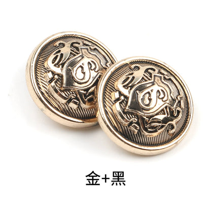 3414★  Coat buttons round suit woolen jacket metal buttons women's trench coat British versatile women's and men's suits buttons