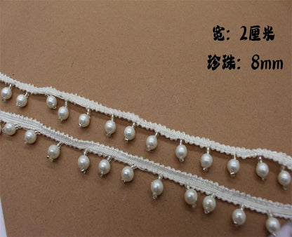 3734★ Colgante Borla Perla Encaje Accesorios Cortina Falda Accesorios Ropa Textiles para el hogar DIY Accesorios Hechos a mano Decoración de ropa