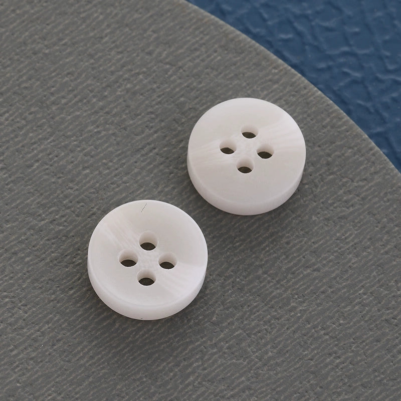 3353★  Shirt buttons white round clothes buttons resin matte shirt buttons men's and women's shirts pattern small buttons