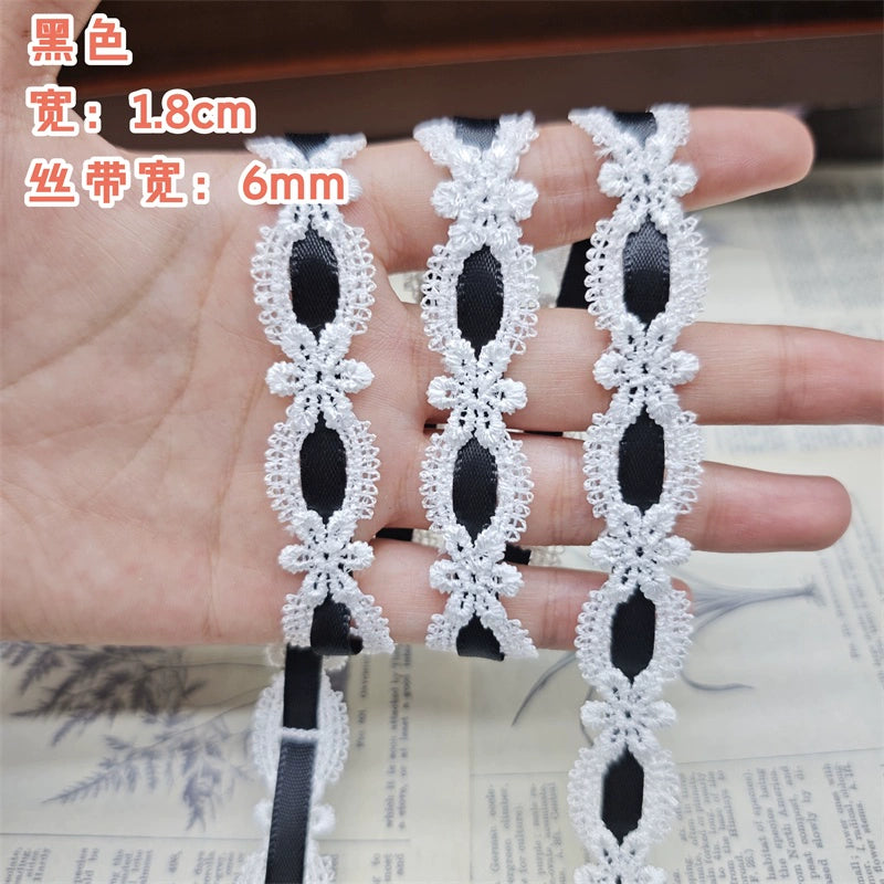 3550★ Ancho 1,8 cm Nueva cinta hueca de encaje DIY hecha a mano Lolita falda accesorios de decoración de ropa