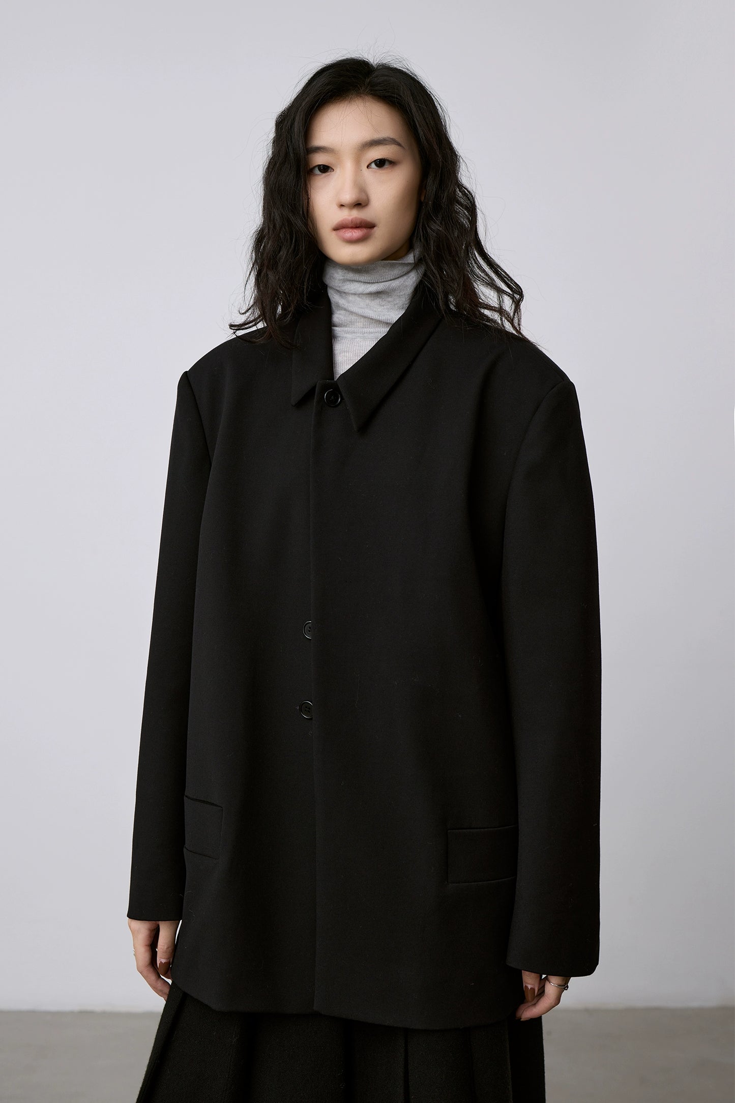 [Offre à durée limitée] Nouveau costume noir chinois Niche Chic décolleté automne et hiver veste haut de costume haut de gamme