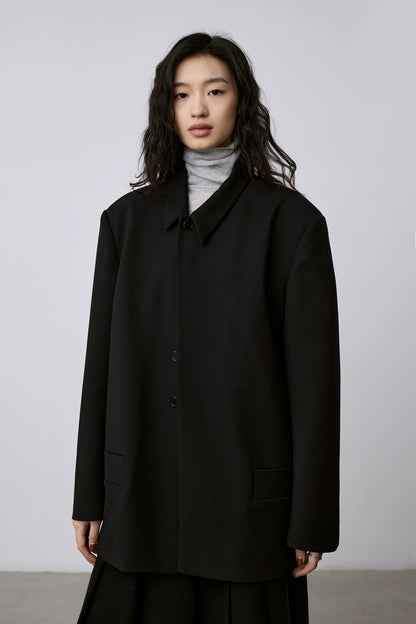 [Offre à durée limitée] Nouveau costume noir chinois Niche Chic décolleté automne et hiver veste haut de costume haut de gamme