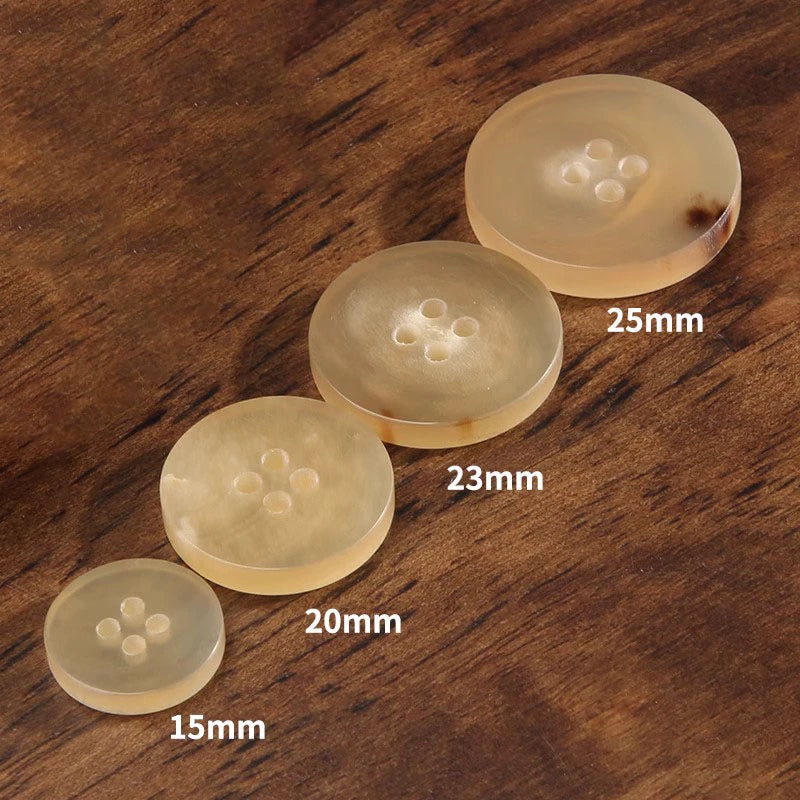 3298★  Round flat horn button men's and women's coat coat high-end button versatile pants fashion suit beige button