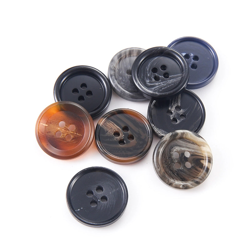 3442★ Botones de abrigo de lana, botones de gabardina, botones de pantalón de traje de hombre, botones redondos de resina semimate