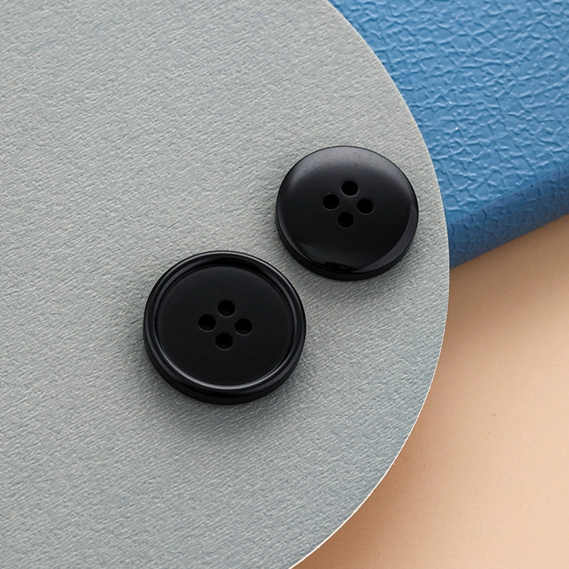 3459★  Black resin buttons men's suit jacket buttons top women's woolen coat trench coat pants versatile high-end buttons