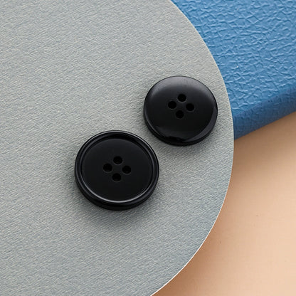 3459★  Black resin buttons men's suit jacket buttons top women's woolen coat trench coat pants versatile high-end buttons