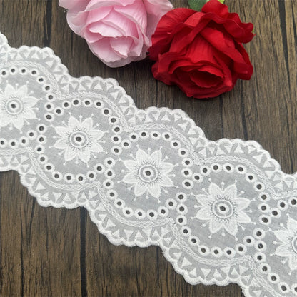 3791 Encaje bordado de alta calidad, tela de encaje hueco, accesorios de bricolaje hechos a mano, ropa de encaje, encaje de algodón puro, accesorios de encaje