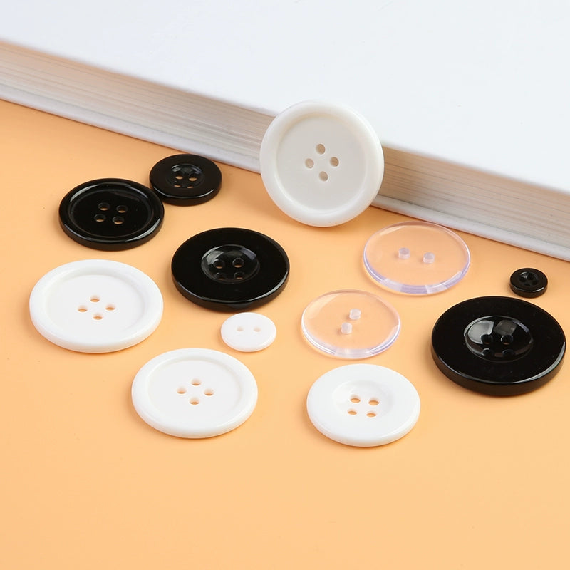 3309★ Resin white shirt round decorative buttons invisible bottom button shirt versatile pad button black button small button