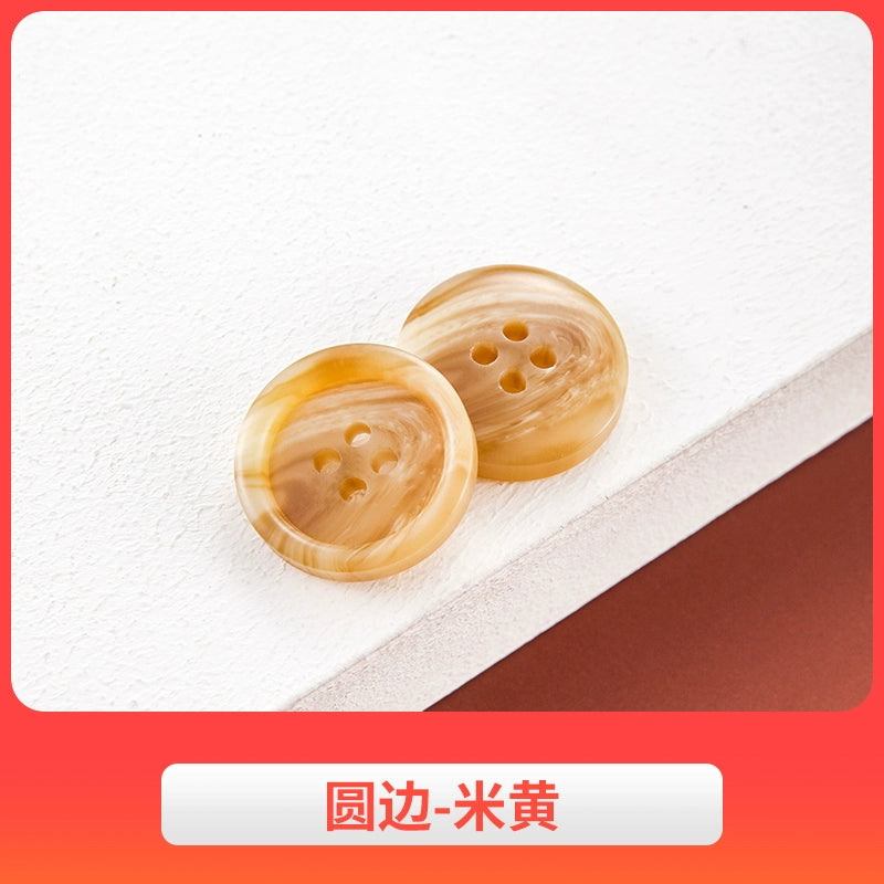 3442★ Botones de abrigo de lana, botones de gabardina, botones de pantalón de traje de hombre, botones redondos de resina semimate