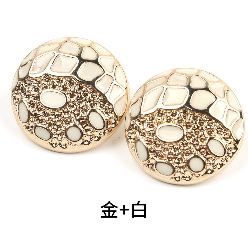 3414★  Coat buttons round suit woolen jacket metal buttons women's trench coat British versatile women's and men's suits buttons