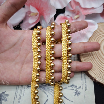 3714 Vestido de novia cheongsam con cuentas hecho a mano, encaje de perlas, accesorios de decoración de ropa DIY, cintas con cuentas Hanfu